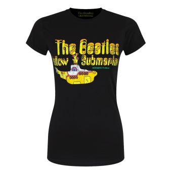 The Beatles T-Shirt Nothing Is Real da Donna in Nero 
