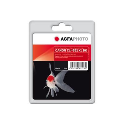 AgfaPhoto - zwart - gereviseerd - inktcartridge (alternatief voor: Canon CLI-551XL)