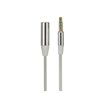 Câble stéréo mâle 3.5 mm vers stéréo femelle 3.5 mm - gaine plate et flexible - 1 m velleman pcmp58