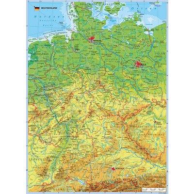 Puzzle 100 pièces - Carte géographique de l'Allemagne