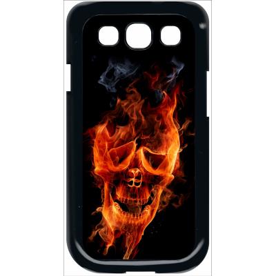 Coque samsung s3 crane en feu fire skull