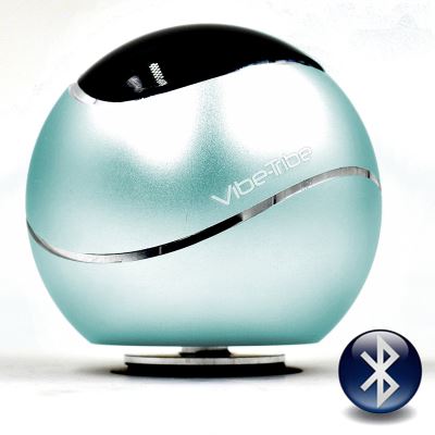Vibe-Tribe Orbit Tiffany Blue: Ultracompact 15 Watt Haut-parleurs a Vibration Sans Fil, Bluetooth & Mains-libres