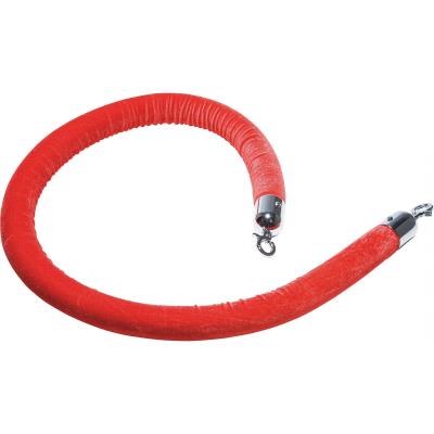 Corde VIP rouge pour poteau chromÃ©