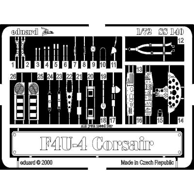 MAQUETTE F 4 U 4 CORSAIR ITALERI 1/72 EDUARD SS140