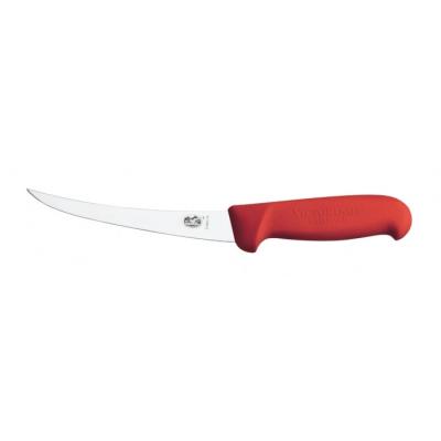 Couteau à désosser lame renversée 12 cm, manche fibrox rouge Victorin