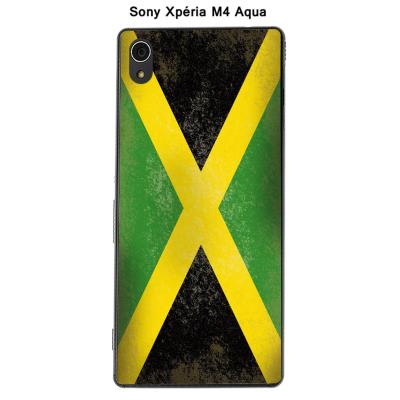 Coque Sony Xpéria M4 Aqua - Drapeau Jamaïque vintage