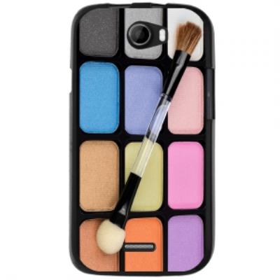 Coque noire pour Wiko Barry impression palette de maquillage