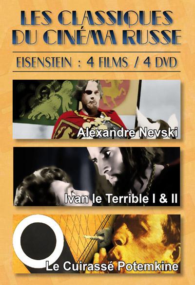 Les Grands classiques du cinéma russe - Eisenstein : Le Cuirassé Potemkine - Alexandre Nevski - Ivan Le Terrible I & II - 4 films / 4 DVD