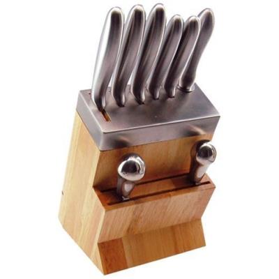 Tarrerias bonjean 418814 -bloc bois-metal + hachoir inox 5 couteaux de cuisine , 1 fusil, 1 hachoir inox trempé