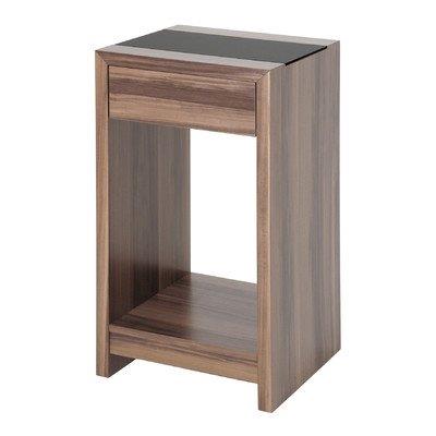 Haku möbel 42512 console verre trempé noyer