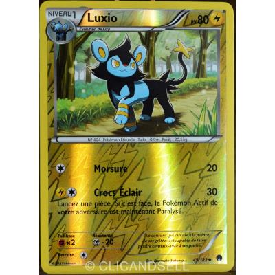carte Pokémon 45/122 Luxio 80 PV - REVERSE XY - Rupture Turbo NEUF FR État correct - Pokémon reconditionné disponible sur Fnac