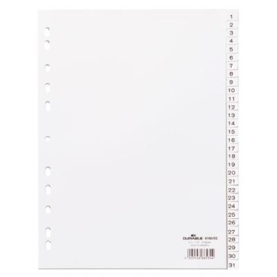 Intercalaire En Plastique, Numérique, A4, 31 Touches Durable 616002