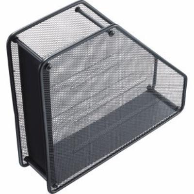 Helit stehsammler mesh, din a4, aus drahtmetall, schwarz pulverbeschichtet, maáe  (b)81 x (t)292 x (h)310 mm (h2518095)