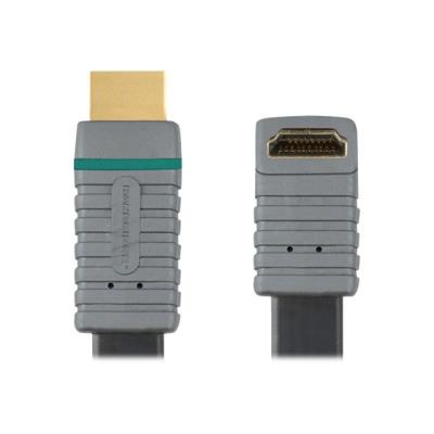 Bandridge Blue Flat High Speed HDMI 270 Angle Cable with Ethernet - HDMI met ethernetkabel - 2 m