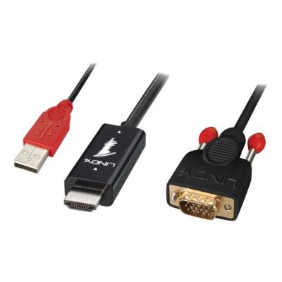 Lindy videokabel - HDMI / VGA / USB - 3 m