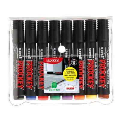 Etui de 8 marqueurs PROCKEY PM122/8 permanents Pte conique moy. 1,8 - 2,2mm Assorti