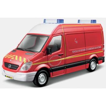 Burago 1/43 – Fiat 50 NC Plateau Bâché Pompiers – Une Mini Pompe à Feu Rétro Pour Collection !
