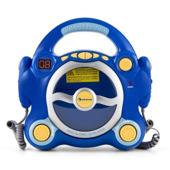 Auna Pocket Rocker Lecteur Cd Karaoke Enfant Sing A Long 2 Micros Bleu Chaine Hi Fi Achat Prix Fnac