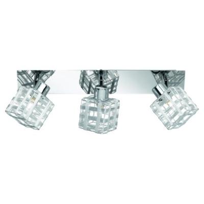 Reality Leuchten R81353106 Plafonnier À 3 Spots Avec 3 Ampoules G9 28 W Eco Chroméfils D'aluminium 40 X 7 Cm