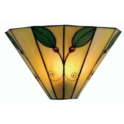 Oaks Lighting Applique Murale Style Tiffany Feuilles