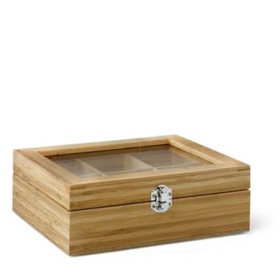Boîte à  thé avec fenêtre Bredemeijer 6 compartiments