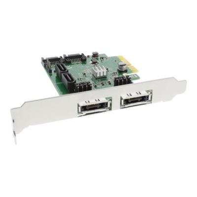 InLine - contrôleur de stockage (RAID) - SATA 6Gb/s / eSATA 6Gb/s - PCIe 2.0 x2