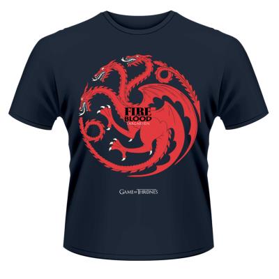 Le Trône de fer - T-Shirt Fire and Blood navy (L)