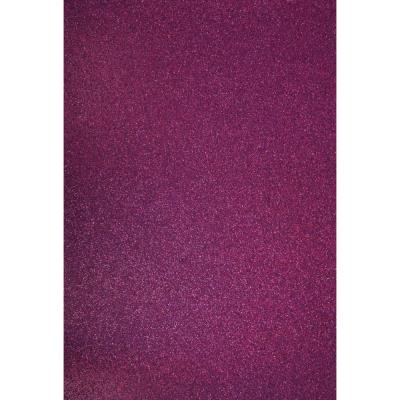 Papier cartonné pailleté - A4 - Rouge lilas