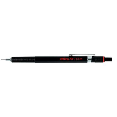 Porte-mine rotring 300, 0,5 mm, noir, zone de préhension et