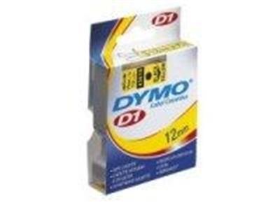 DYMO RUB D1 12MMX7M NOIR/JAUNE