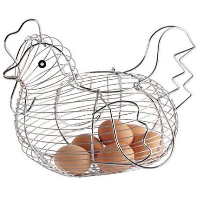 KitchenCraft Chrome Plated Wire Large Chicken Basket in Silver
