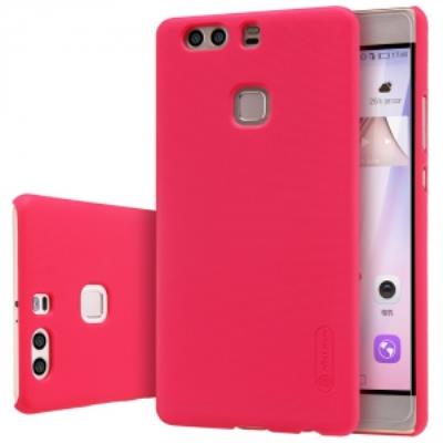 Coque de protection Frosted Shield rouge et film écran pour Huawei P9 Plus