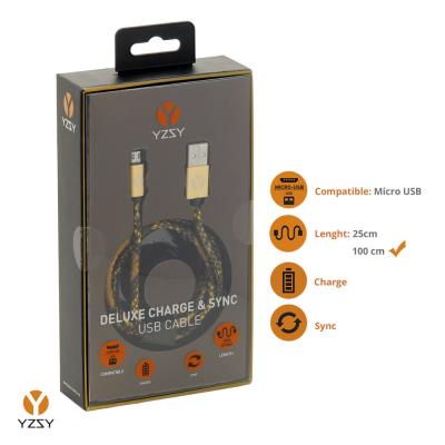 YZSY® Deluxe Câble de charge et Sync USB-MicroUSB pour Android/Windows - Yellow Snake 1m