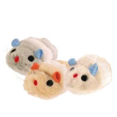 MON ANIMALERIE Trixie Plush Jumping Mice Set 8 Cm Multicolore