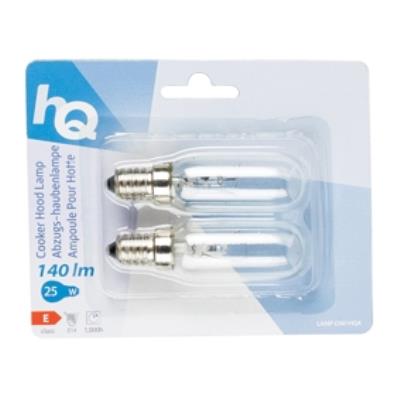 Ampoule pour hotte e14 25w lot de 2 hq