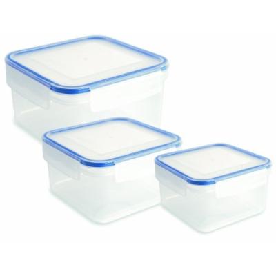 addis clip & close lot de 3 boîtes de conservation rectangulaires
