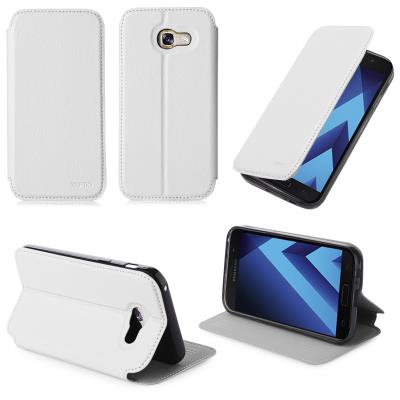 Etui luxe Samsung Galaxy A5 2017 4G blanc Slim Cuir Style avec stand - Housse coque de protection Samsung Galaxy A5 version 2017 blanche - Accessoires pochette XEPTIO case