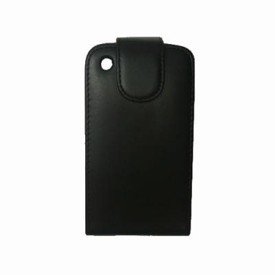 Etui simili cuir noir clapet pour iPhone 3g/3gs