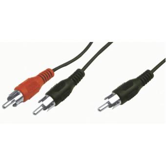 Cordon audio 1 x RCA mâle vers 2 x RCA mâle 1.50m - 1