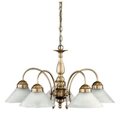 HONSEL 16675 LUSTRE VIEUX LAITON E27 VERRE 67 X 67 X 40 CM