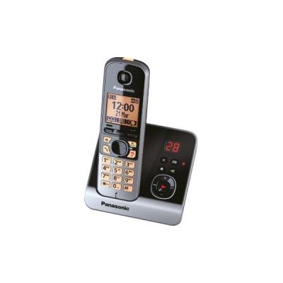 Panasonic téléphone sans fil avec répondeur (version allemande!) kx-tg6721gb - noir, 1,8 zoll displ., smart-taste pour schnelle