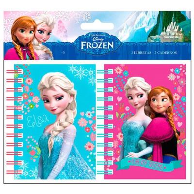 Lot de 2 petits carnets spirales - La Reine des Neiges
