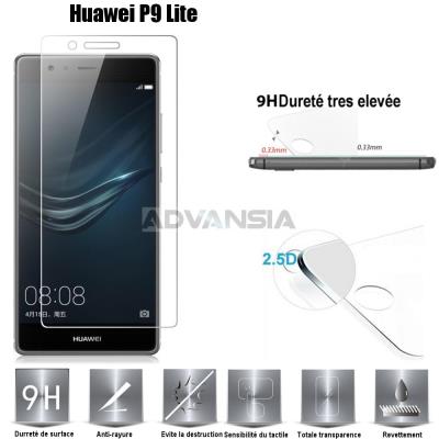 HUAWEI P9 LITE Vitre protection d'ecran en verre trempé incassable Tempered Glass HUAWEI P9 LITE (HUAWEI P9 LITE)