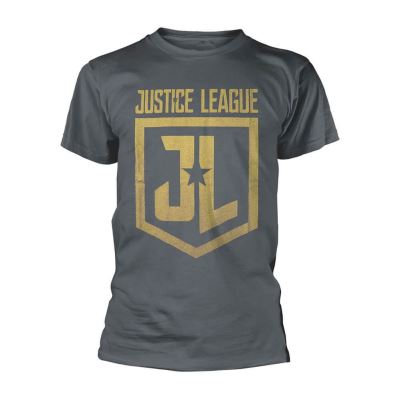 Men Justice League classique bouclier gris T-shirt: Petit