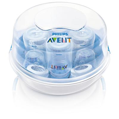 AVENT - Stérilisateur biberon micro-ondes + 4 biberons dont 1 offert