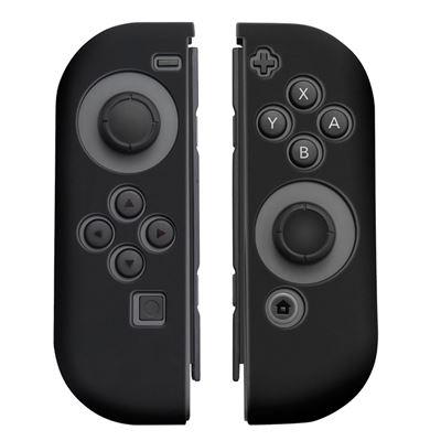 Housse en Silicone Housse Antislip protection compatible avec Nintendo Switch Joy-Con Controller contrôleur manette noir
