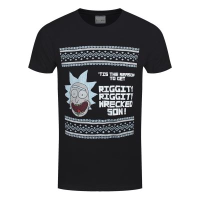 Rick and Morty T-Shirt TIS The Season Noël Homme NoirL
