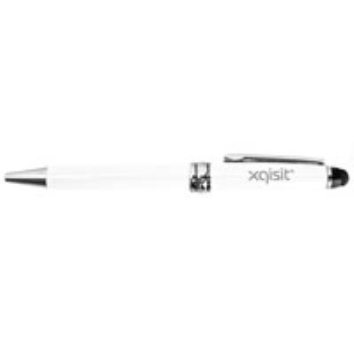 xqisit Stylet + stylo Blanc - Stylo à bille et stylet pour écran tactile capacitif