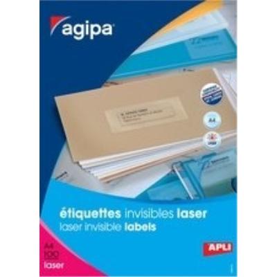 Etiquettes invisibles coins arrondis 99.1x67.7mm par 160 étiq las cop apli a119025