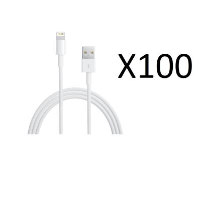 Pack de 100 câbles Apple dock connector vers USB pour iPhone 5